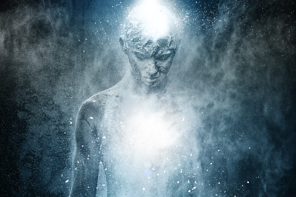 Figure of light and energy against darkness — the shamanic dimension of trance work